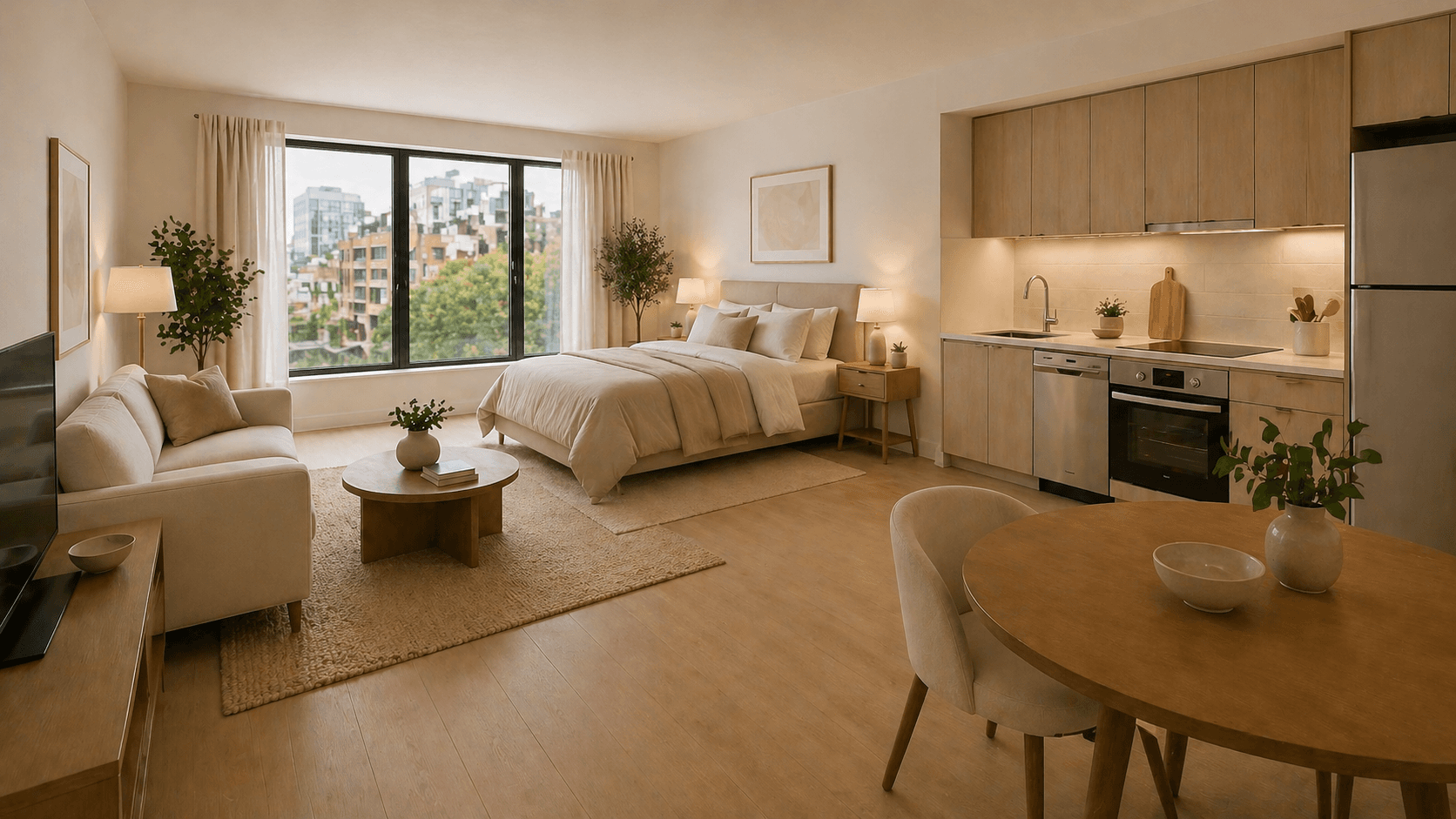Furnished rental unit prepared for property management leasing